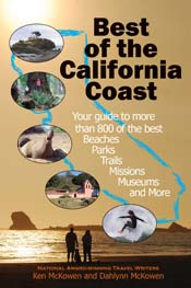 book cover for Best of the California Coast Cover photo of national awar-winnning travel book, Best of the California Coast.